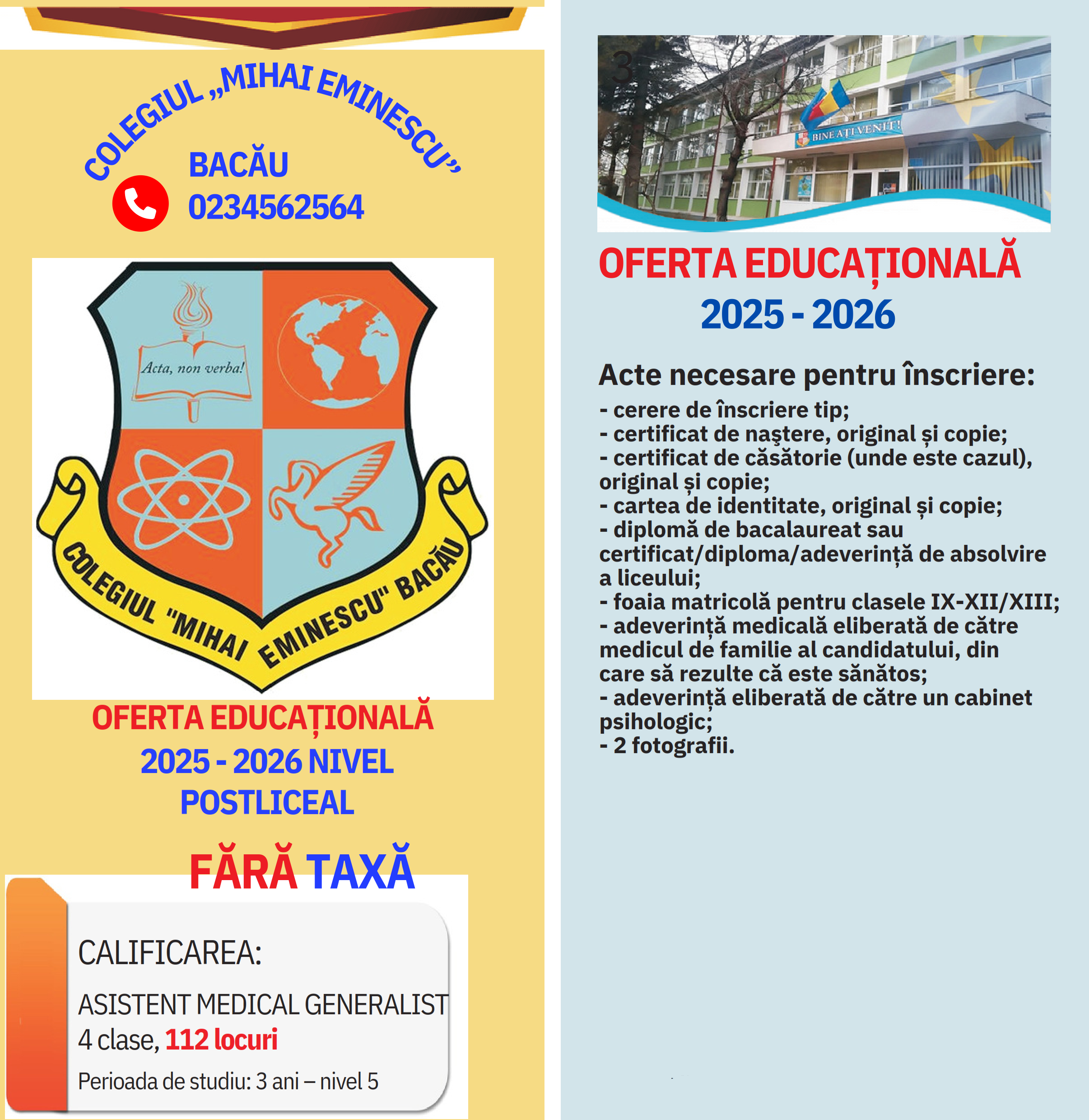 Oferta postliceal 2025